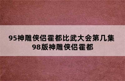 95神雕侠侣霍都比武大会第几集 98版神雕侠侣霍都